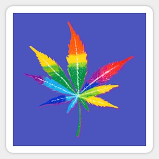 Colorful Cannabis Leaf Sticker